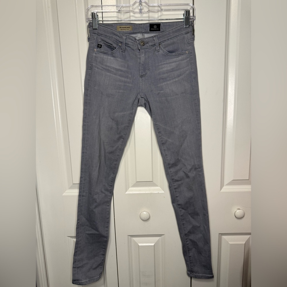 AG Adriano Goldschmied Legging Ankle Super Skinny Gray Jeans Size 25R Stretch
